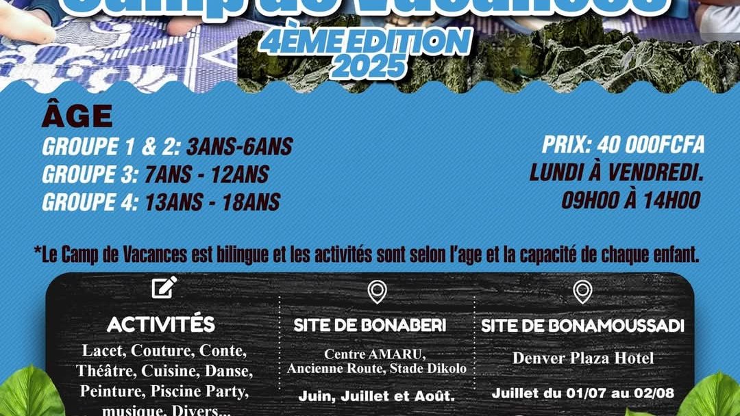 CAMP DE VACANCES 2025 - 4ÈME ÉDITION 